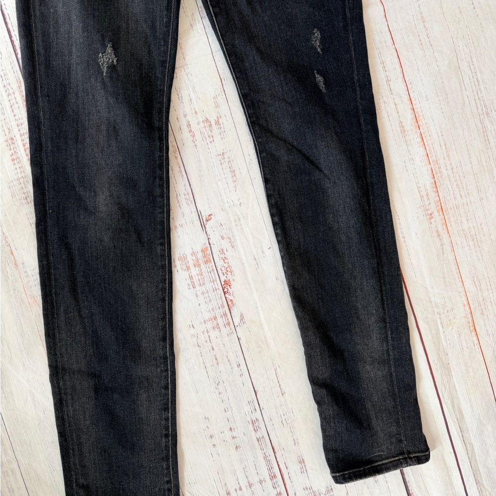 Vince Women's Mid-rise Skinny Jeans Size 26 Vintage Black Denim - Picture 4 of 11